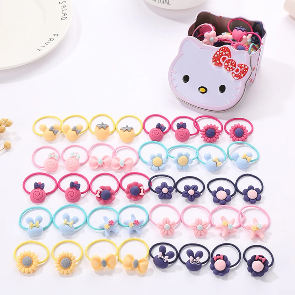 

New Frosted Style Elastic Rubber Hair Bands Girls Lovely Fruit Cute Animal Ponytail Scrunchies Hair Tie Rope Elastic Hair Band