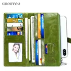 Женский кошелек из 100% натуральной кожи GROJITOO, кошелек для кредитных карт, женская сумочка для нескольких карт, кошелек из воловьей кожи, карманная сумка для телефона