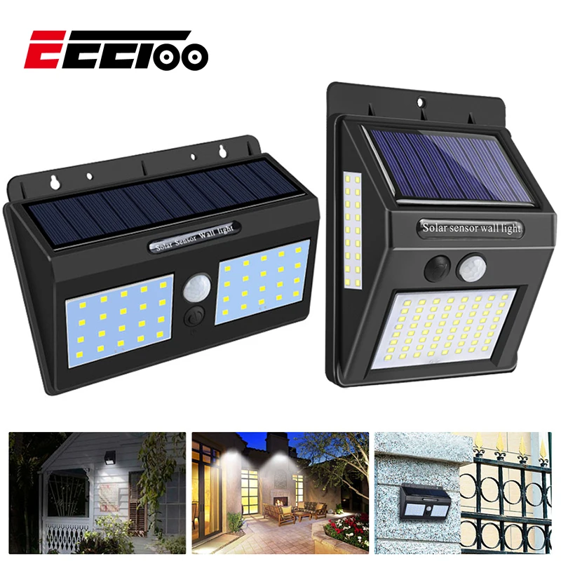 Уличный светильник на солнечной батарее с датчиком движения светодиодный