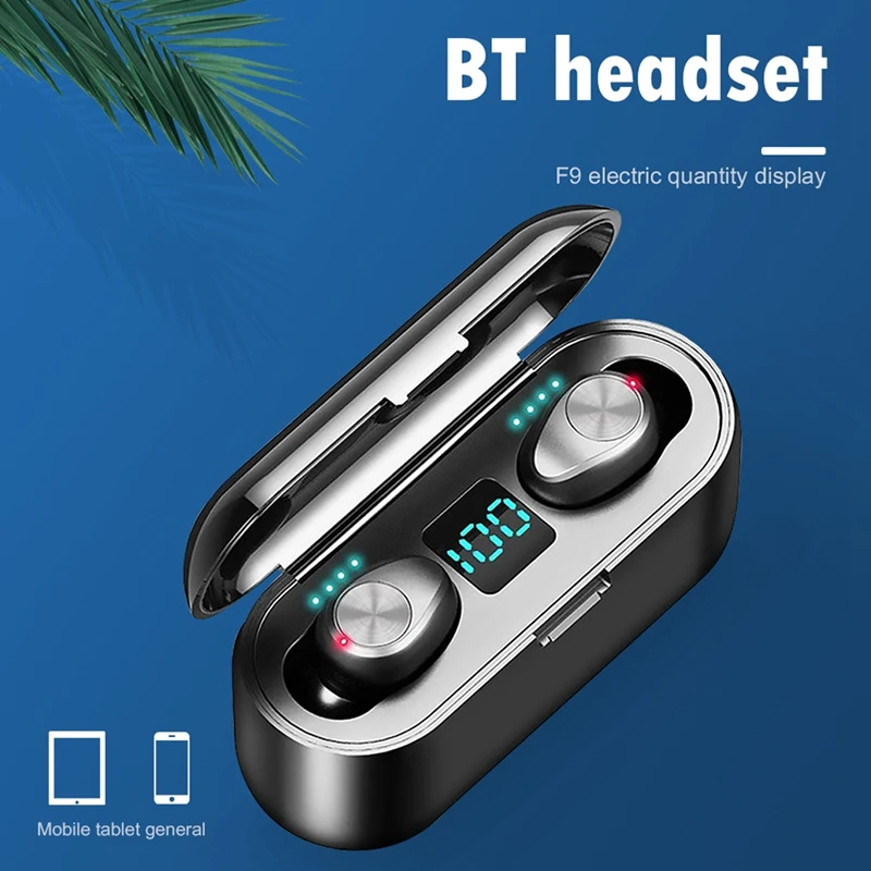 

Bluetooth Earphone,LED Display Bluetooth Earphone 5.0 Wireless Earphones Charge Box with Noise Cancellation Mics