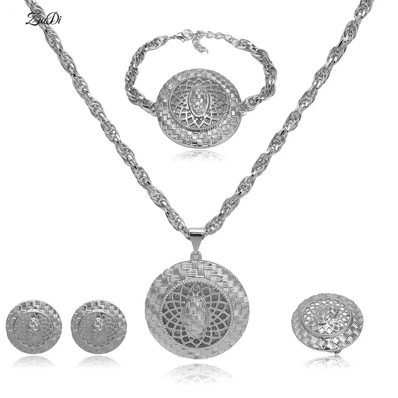 

ZuoDi Exquisite statement wedding jewelry set Dubai Gold/Sliver color Jewelry set Brand African Beads Jewelry Set Costume Design
