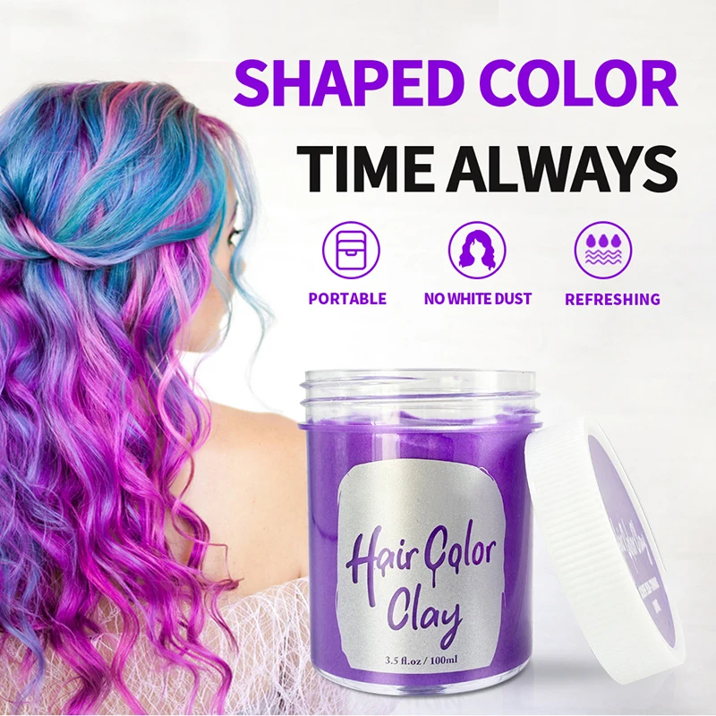 

Популярный одноразовый цветной воск для волос, крем для укладки, краска для волос для женщин и мужчин, 100 мл, Новые поступления