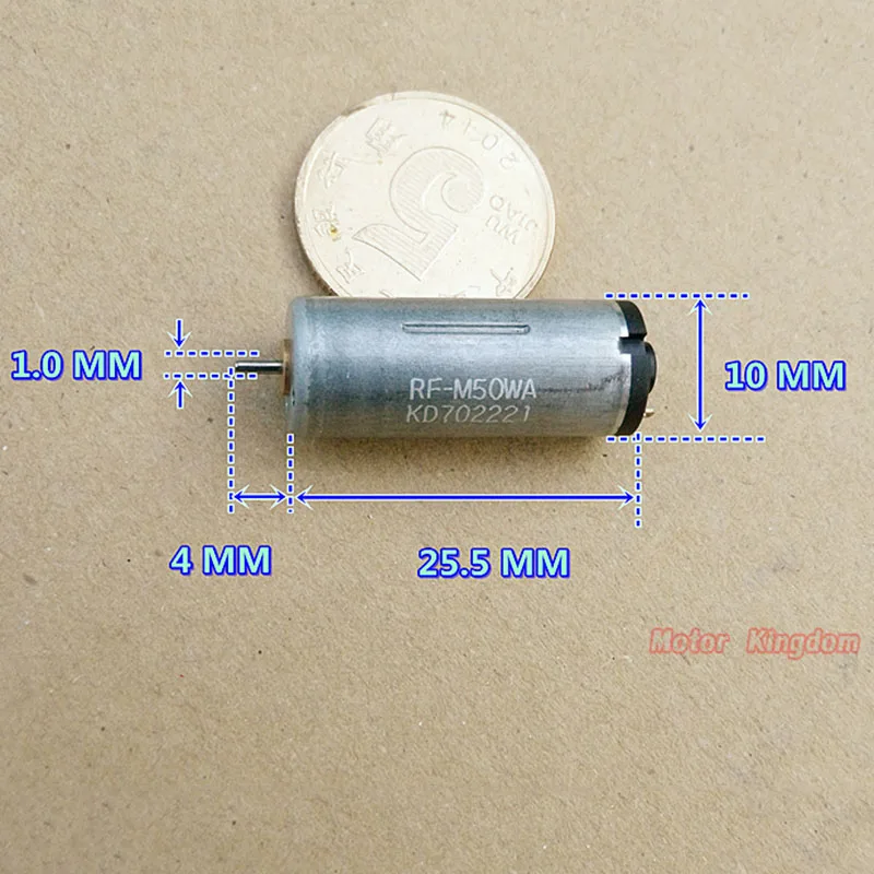 Микро 10 мм Круглый цилиндрический мотор Mabuchi RF M50WA двигатель постоянного тока 3V ~ 4