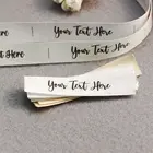 12x60 мм Хлопок с логотипом или текстом шитье аксессуары Этикетка, бирки для вязаных изделий, на заказ, персонализированная, технические, Подарочные бирки