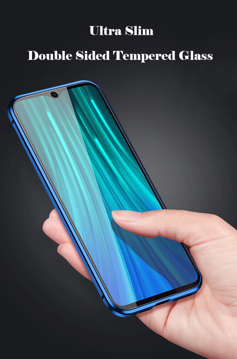 360 Полный Магнитный чехол для телефона красный mi Note 8 8 Pro 7 K20 Pro двойной стеклянный чехол металлический бампер для Xiao mi CC9 mi 9 SE F1 MAX3 6X чехол