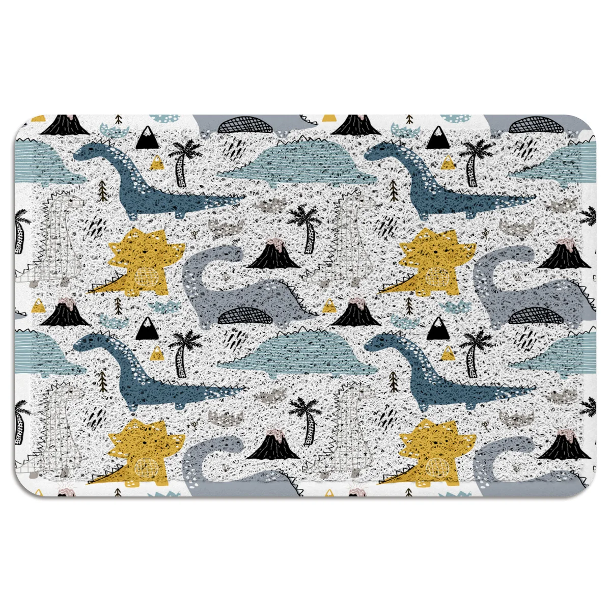 Милый мультяшный динозавр ПВХ коврик Резиновая подложка нескользящий для