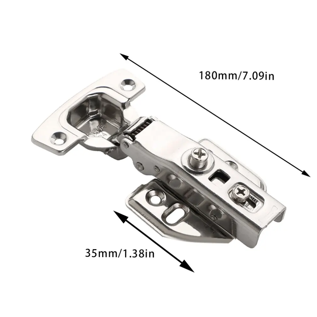 2pcs Pure 304 Stainless Steel Hinge Buffer Hydraulic Damping Spring Water Can Not Rust Full Cover |