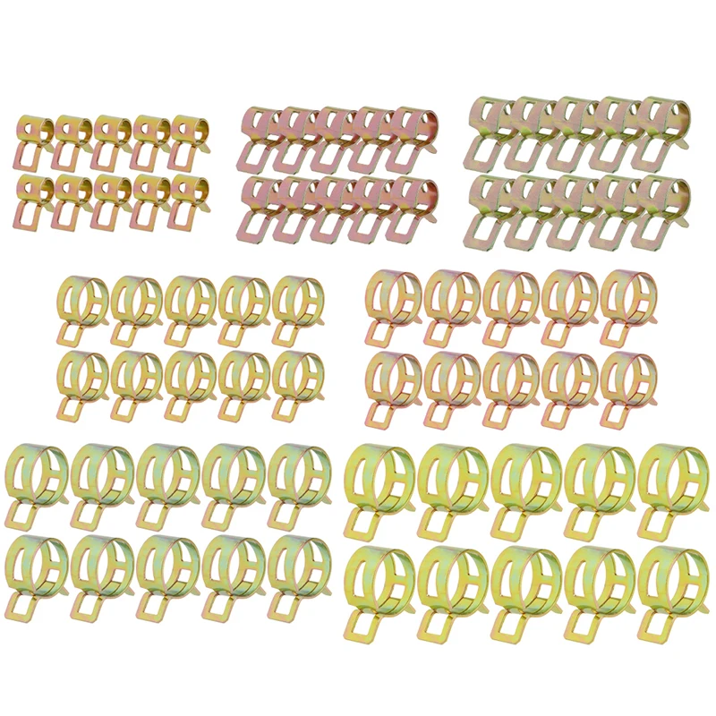 

10Pcs 5-22mm Spring Clip Fuel Line Hose Water Pipe Air Tube Clamps Fastener