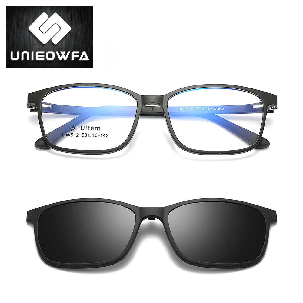 Optical Magnet Clip On Glasses Frame Women Prescription Myopia Eyeglasses TR90 Polarized on Sunglasses Men | Аксессуары для одежды