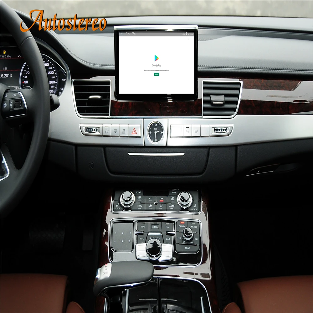 foldable screen radio android 10 0 for audi a8 d4 2009 2017 car multimedia player gps navigation 4g5g lte head unit auto stereo free global shipping