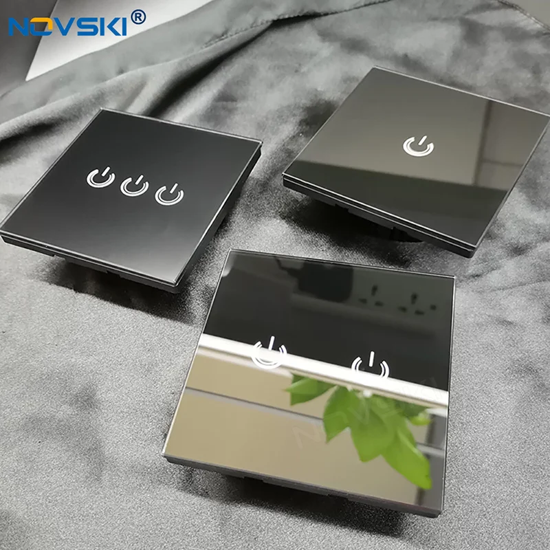NOVSKI сенсорный выключатель 220 в хрустальная стеклянная панель ес | Стандарт