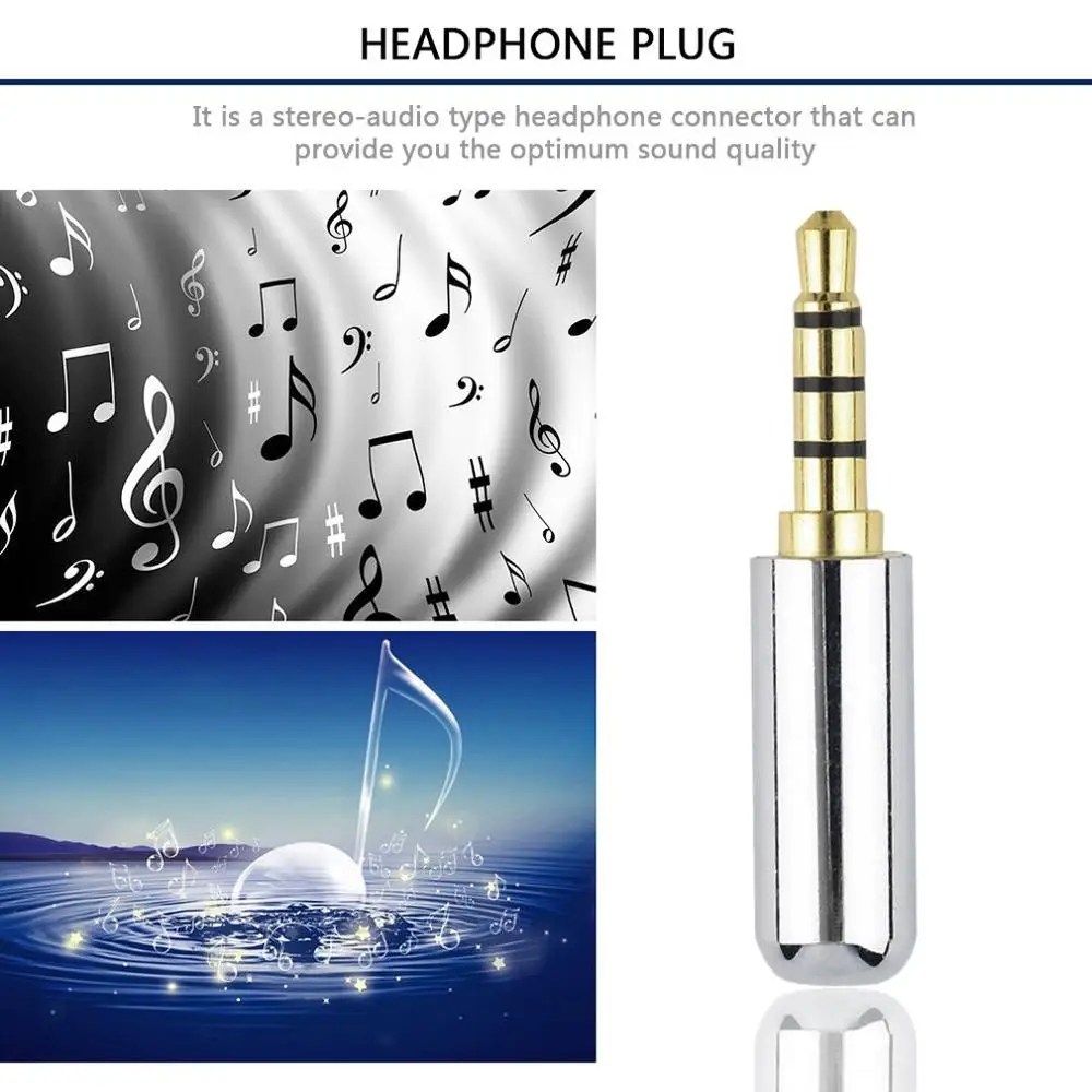 3 5 мм 4 полюсные наушники паяльный разъем штекер для ремонта наушников Кабельный