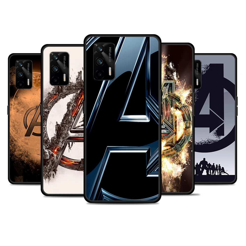 

Marvel Avengers Logo For Realme 8 GT Neo Flash Edition Explorer Master Q3 Pro Narzo30 C21 C20 C11 C20A C21Y Phone Case