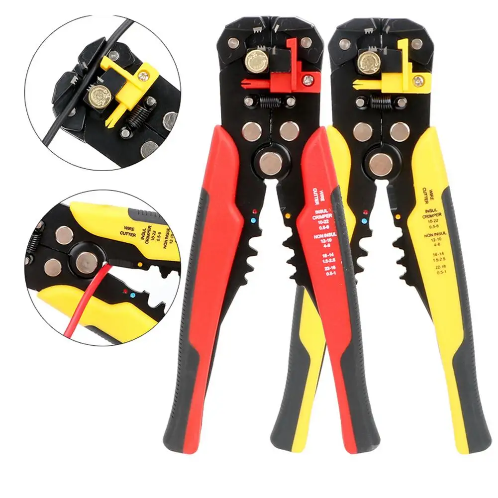 

Multifunctional Automatic Stripping Pliers Self-adjustable Cable Wire Crimper Tool Ergonomically Designed Stripper Cutter