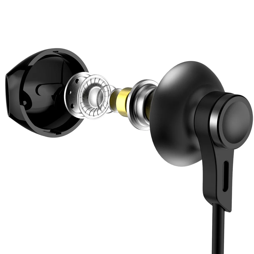 Универсальные стереонаушники вкладыши двойной проводной микрофон 3 5 мм