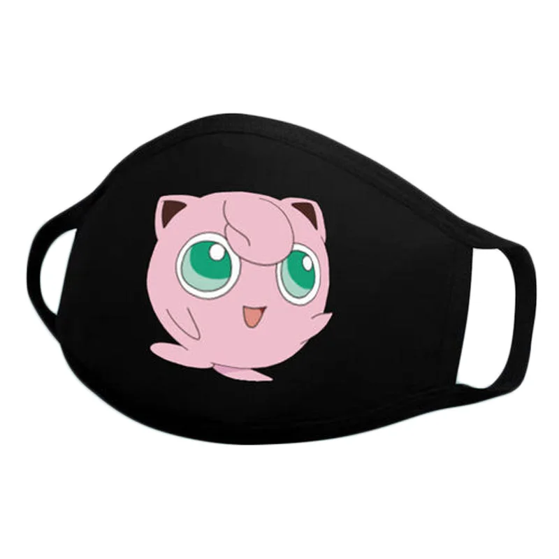 Маски Kawaii с изображением Пикачу со ртом для лица аниме Покемон Детские