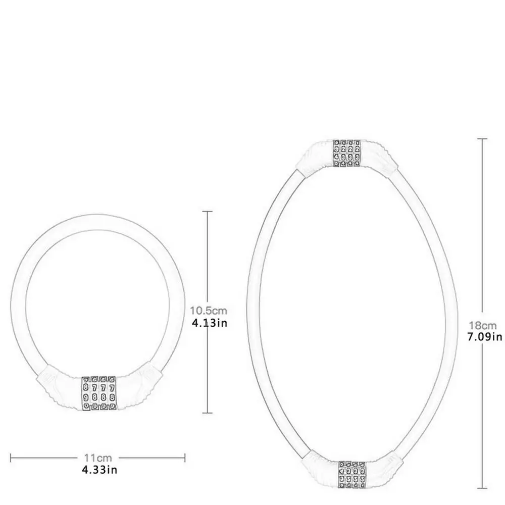 

Digit Bicycle Chain Lock Anti-theft Anti-Cutting Alloy Steel Motorcycle Cycle Bike Cable Code Password Lock