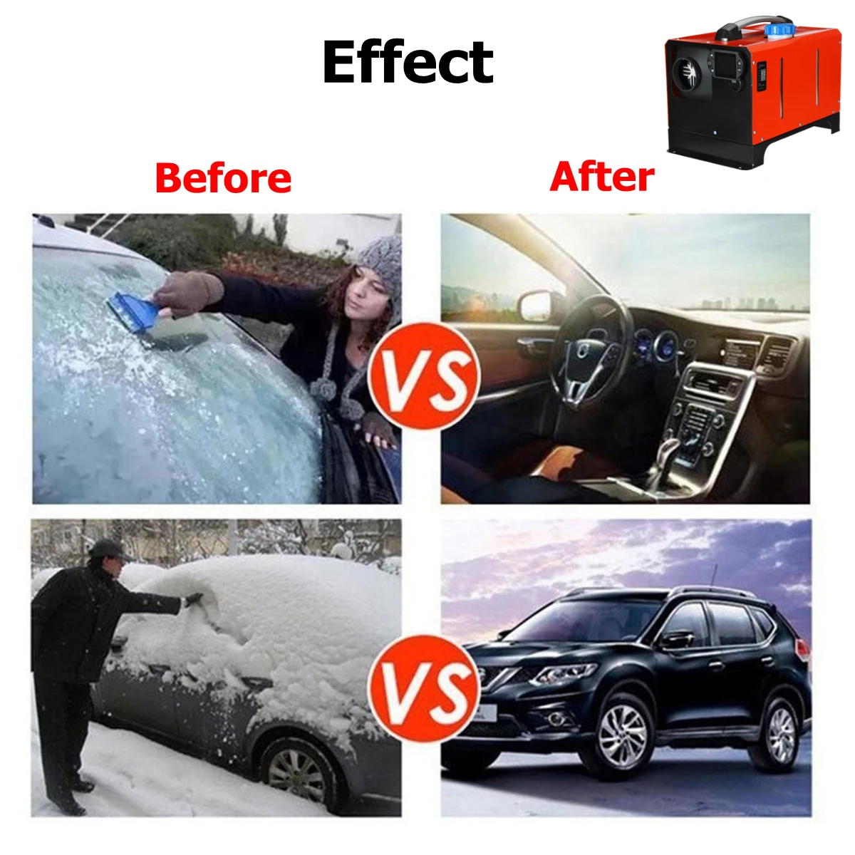 

All in one 1-8KW 12V/24V Adjustable diesels Air Car Heater New Red LCD switch+ remote control Integrated Machine For Van Boat RV