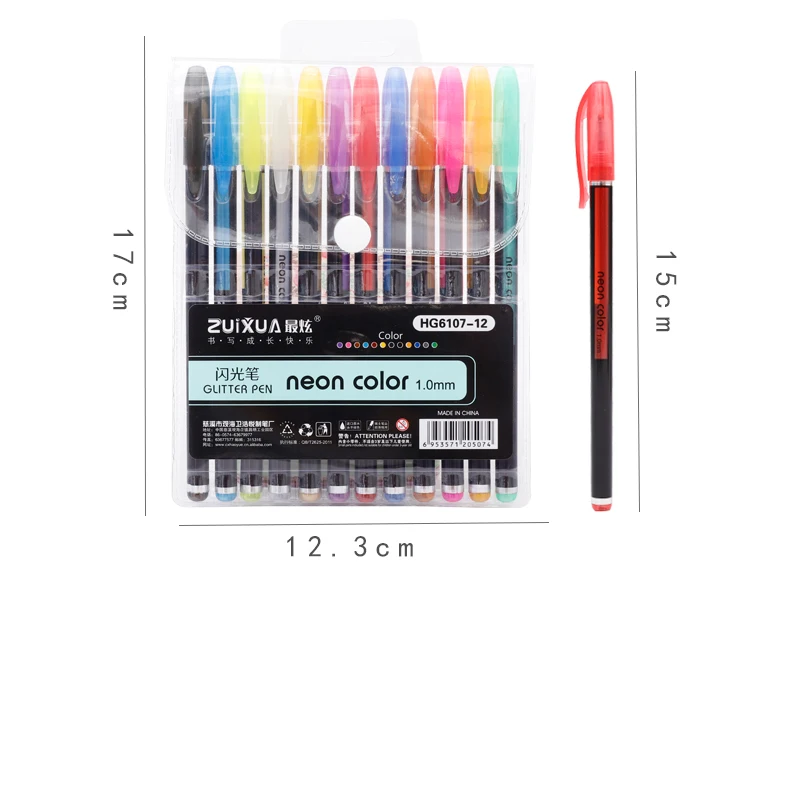 Набор гелевых ручек 36/48 цветов цветные маркеры с блестками металлические ручки