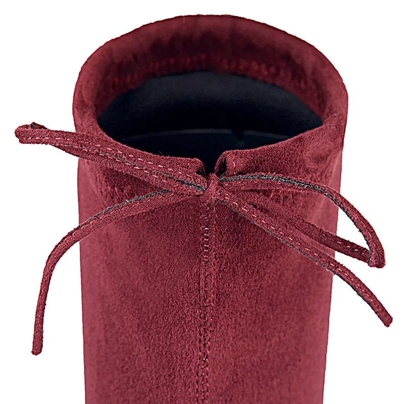 Lucyever/женские зимние сапоги на высоком каблуке пикантные Женские Сапоги выше