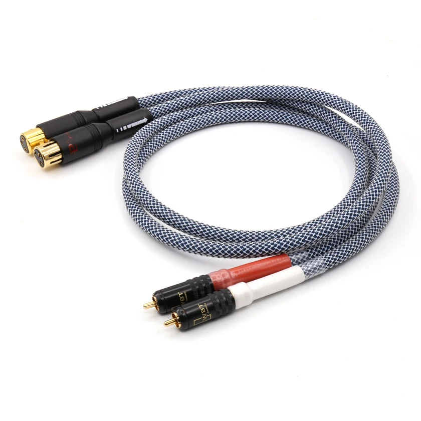 

Hifi 5N Чистый медный посеребренный аудио соединительный кабель с RCA к XLR разъему Hi-end RCA к XLR аудио кабель