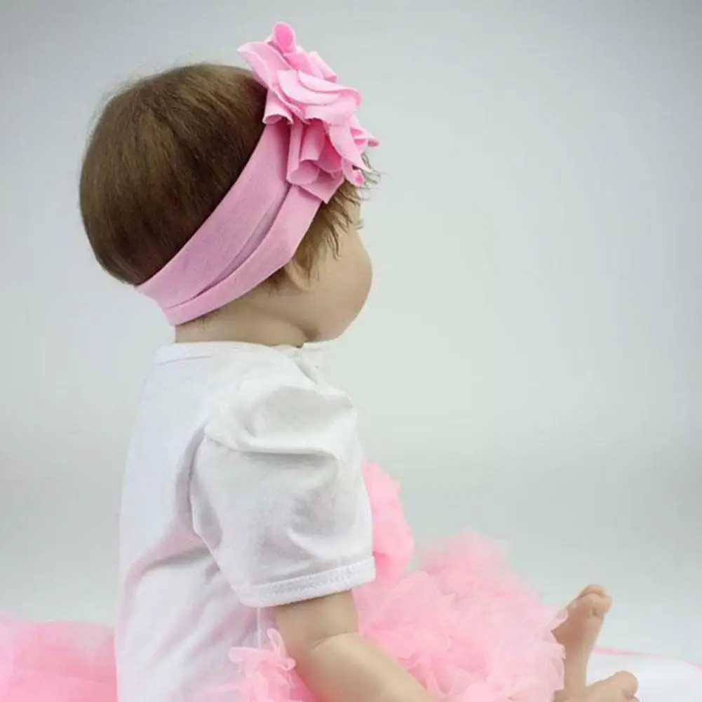 

55cm Full Body Silicone Baby Toddler Girl Princess Lifelike Rooted Hair Girls Paiting Hand-detailed Toy Waterproo A6f5