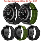 Ремешок нейлоновый для наручных часов Garmin Fenix 6X 6xpro 5X 5xplus 3 HR Mk1 D2