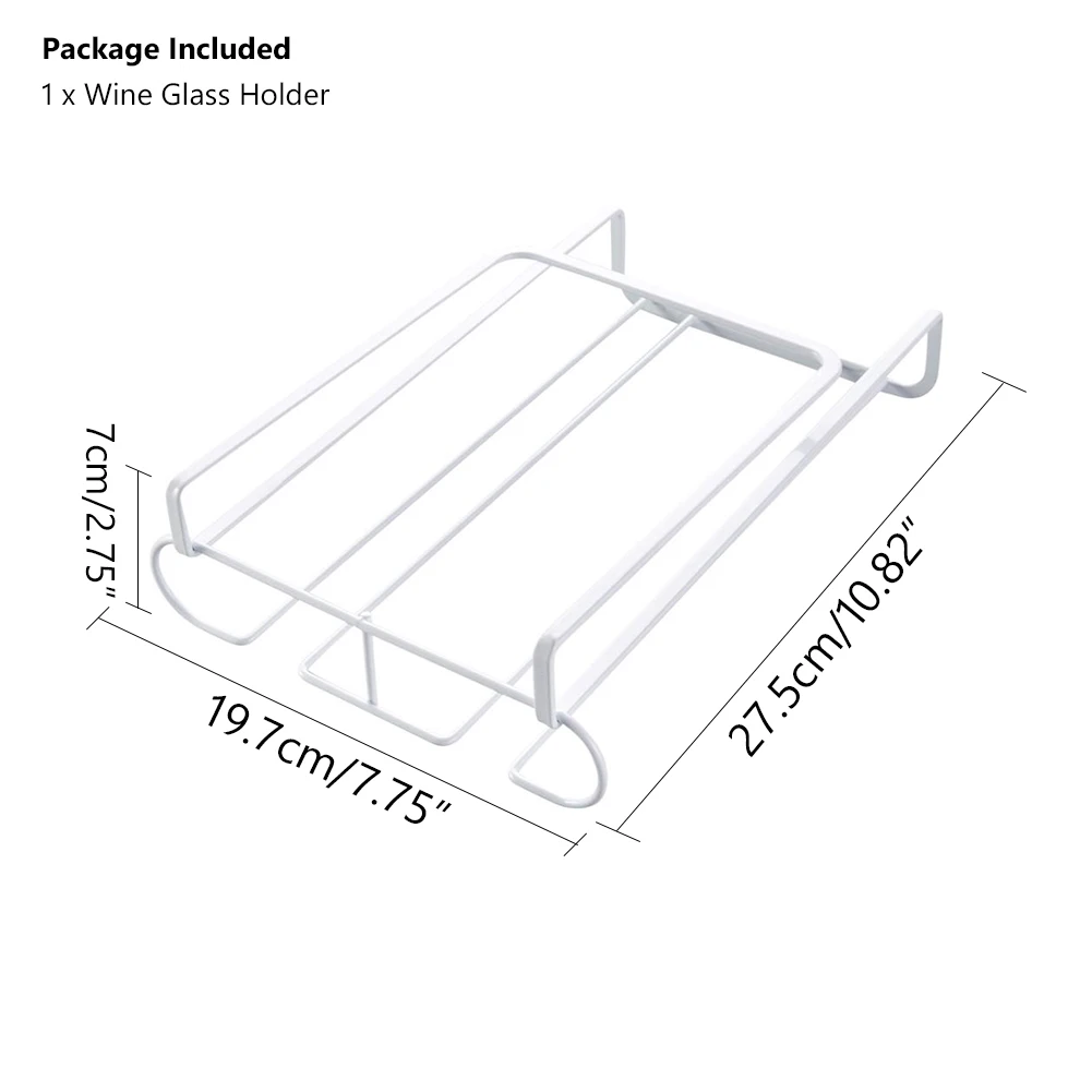 

1PC Stainless Steel Wine Glasses Holder Wine Goblet Rack Kitchen Bar Wall Hanging Champagne Wine Rack Glass Cup Holder Storage