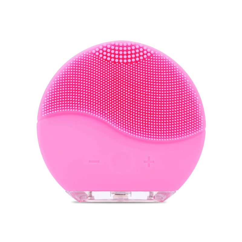 Pink Ультразвуковая электрическая Очищающая щетка для лица, щетка для мытья лица, вибрация, средство для удаления черных точек, очиститель пор, массажное средство для чистки лица - Цвет: Pink