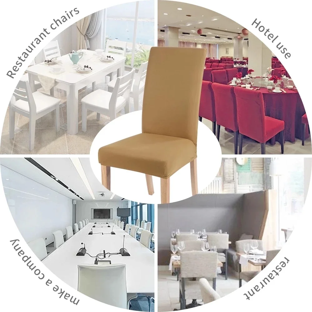 

Solid color chair cover Elastic chair cover Universal For Weddings Banquet Restaurant Hotel housse de chaise
