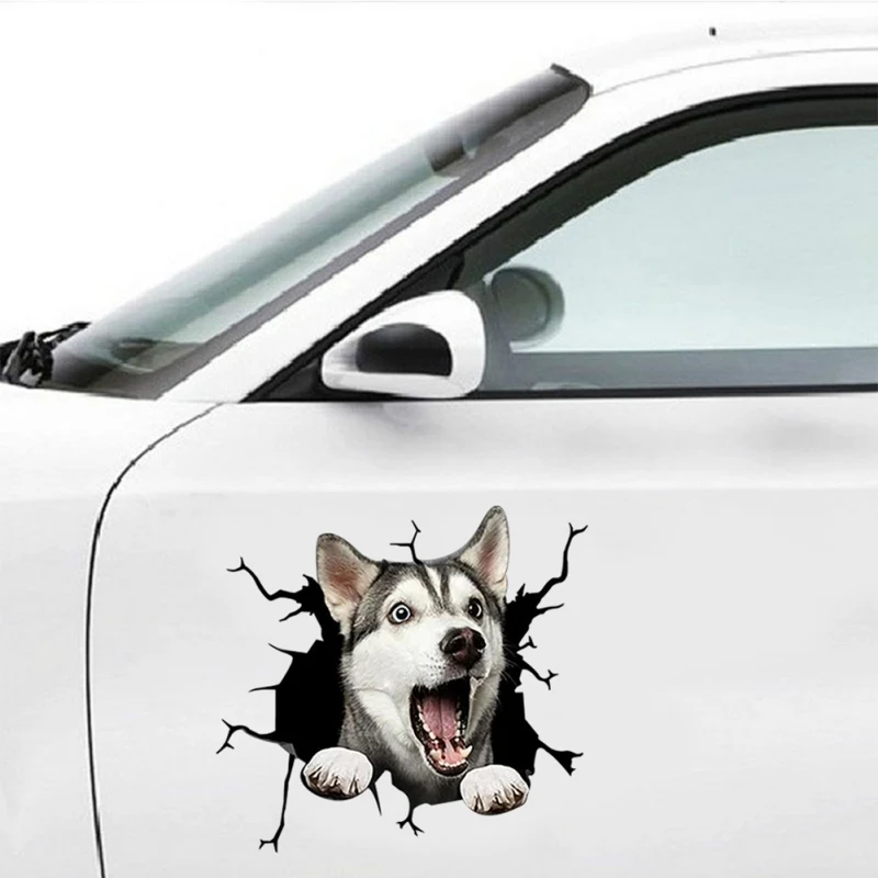 

Creative Dog Crack Car Sticker 30 * 20cm environmentally friendly non-toxic pvc material, a variety of styles are available