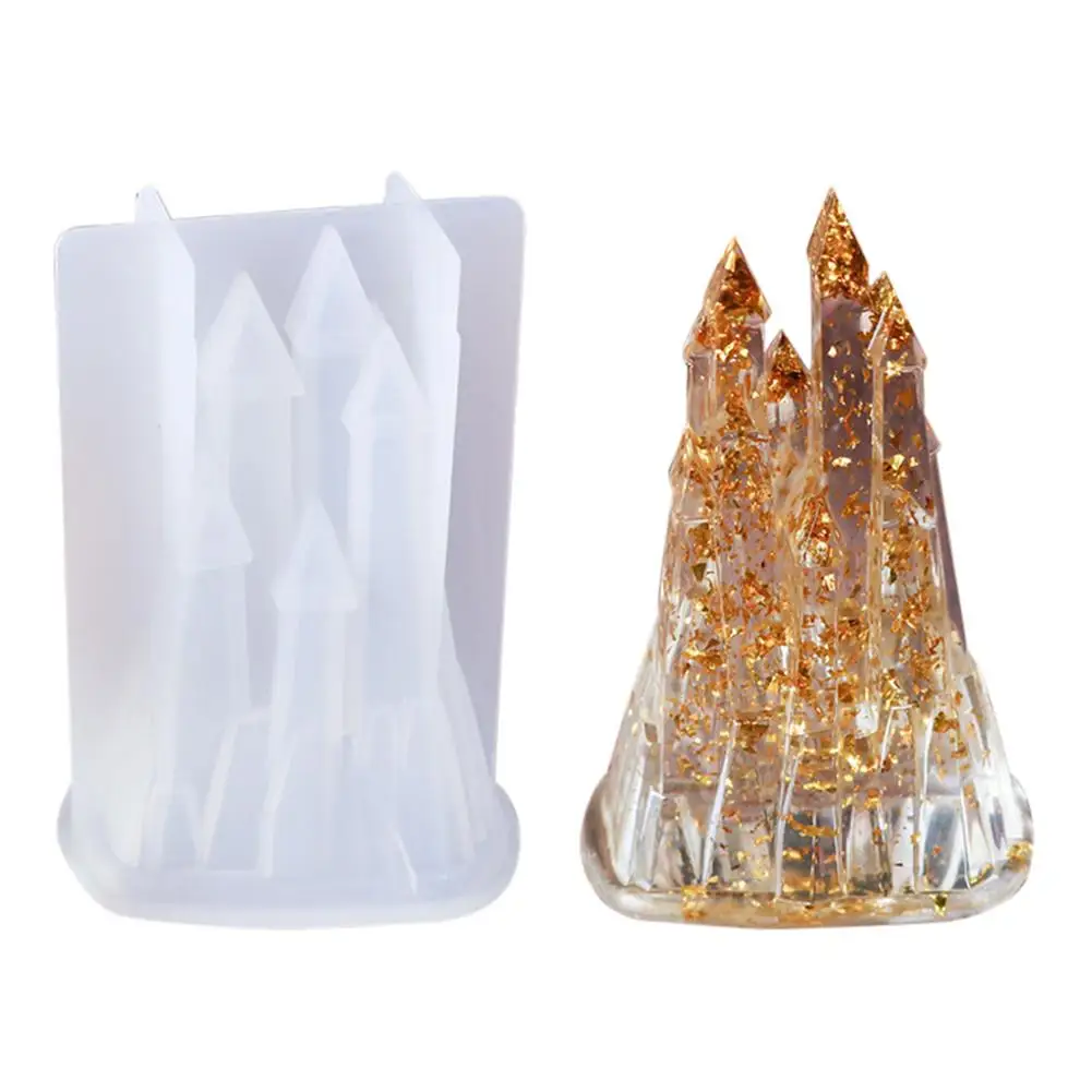 

DIY Resin Crystal Epoxy 3D Three-dimensional Castle Silicone Mold High Mirror Net Red Castle Manual Decoration Fantasy Gorgeous