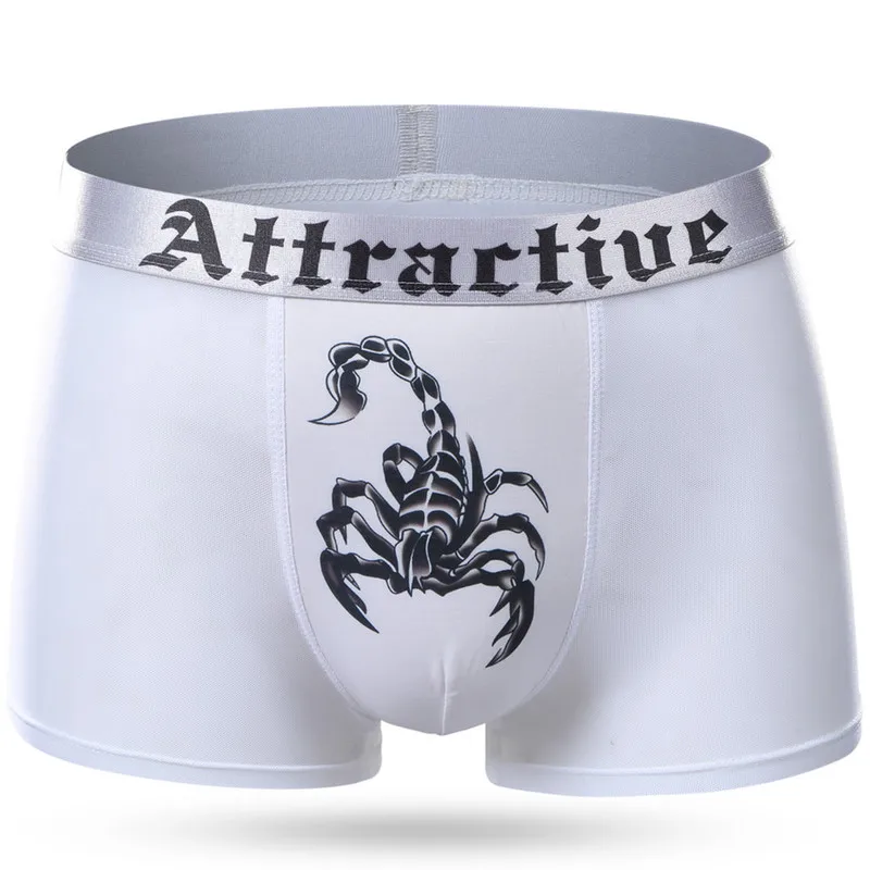 

Cuecas Boxer Masculina Printed Scorpion Men's Mesh Breathable Boxer Briefs Mesh Ultra-thin Boxer Shorts Bermuda Masculina Bragas