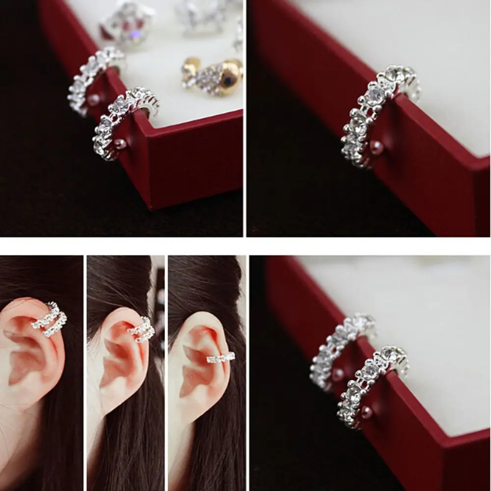 Новинка стильные блестящие и изящные женские модные серьги клипсы золотого