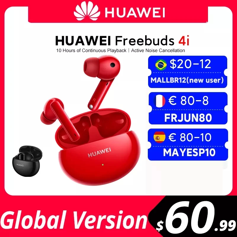 

2021 Original HUAWEI FreeBuds 4i Bluetooth Earphone TWS Wireless Active noise reduction |Pure sound quality Wireless Headphones