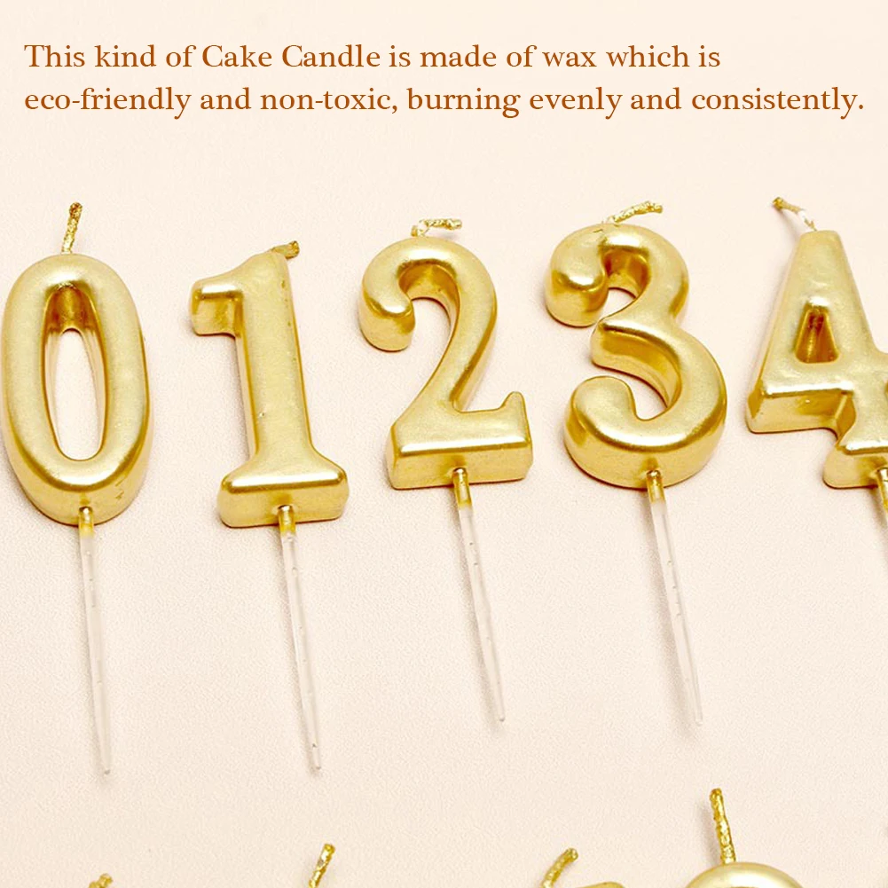 День рождения свечи Золотой номер для торта с цифрами топ нарядной юбкой