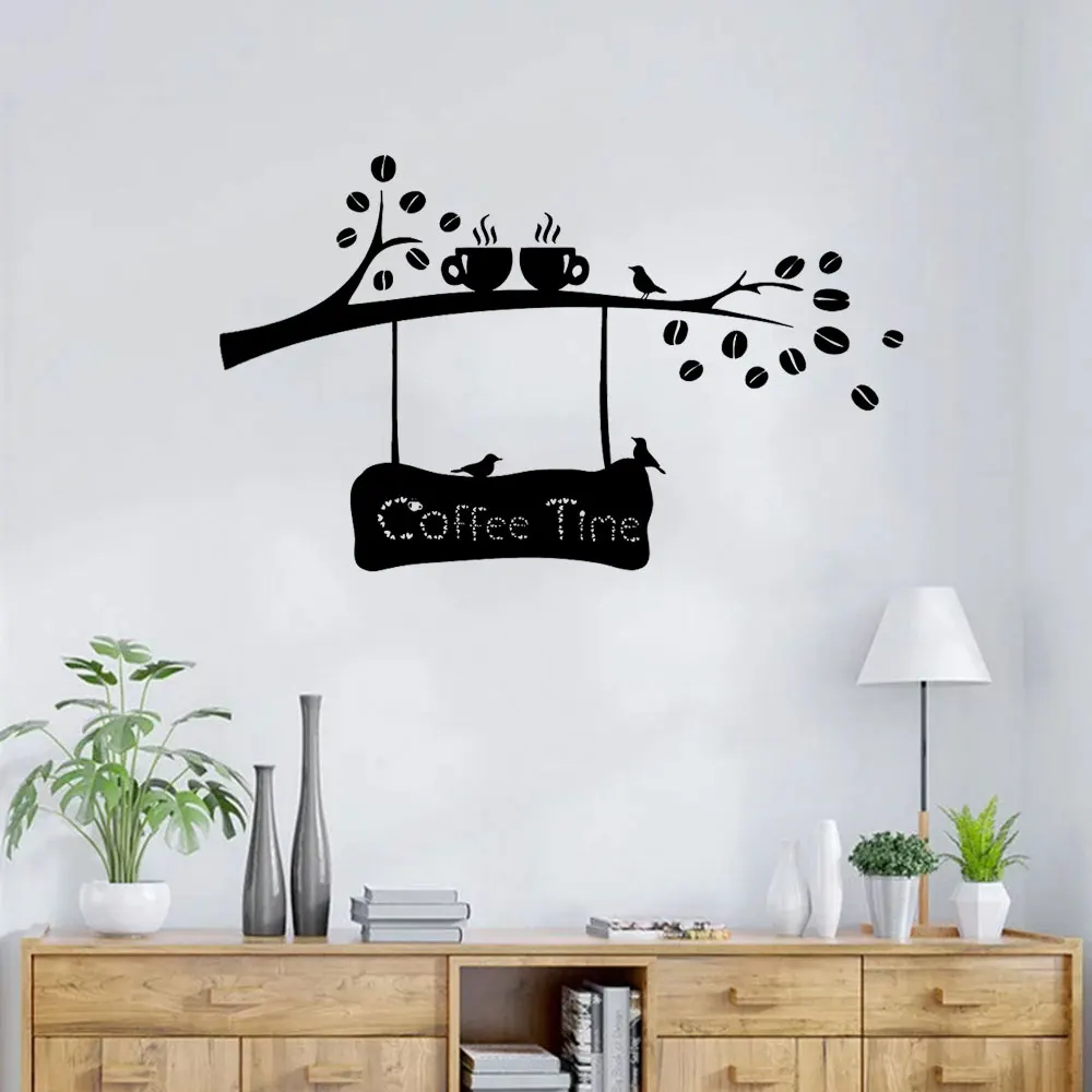 

Coffee Wall Stickers Beautiful Design Room Decoration Vinyl Art Wall Decals Adhesive Stickers Kitchen coffee shop Decor DW10005