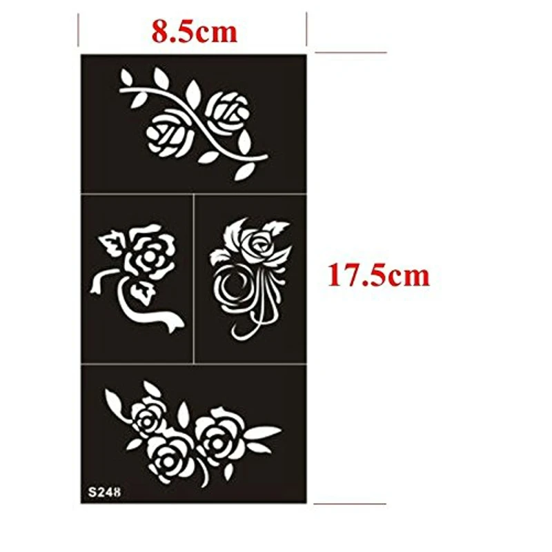 22 лист дети блеск тату трафарет для боди-арт Для женщин хна виниловых фонов