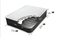 Intex Airbeds  Bedroom Type Air Furniture Deluxe Queen Size Air Mattress Flocked Inflatable Beds With Built In Pump,220-240V