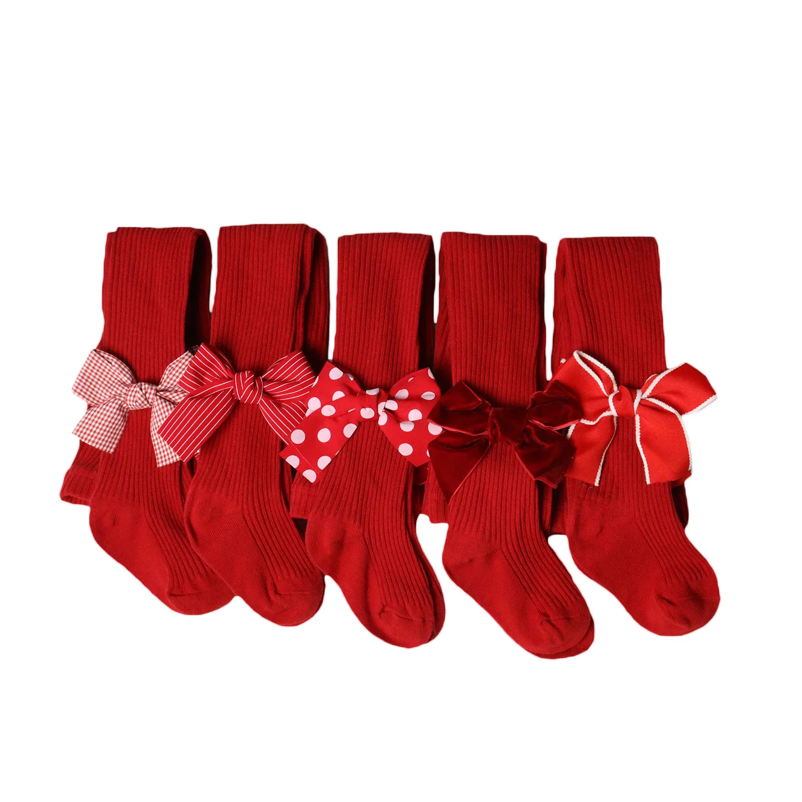 Детские рождественские колготки для девочек детские чулки осенне-зимние теплые