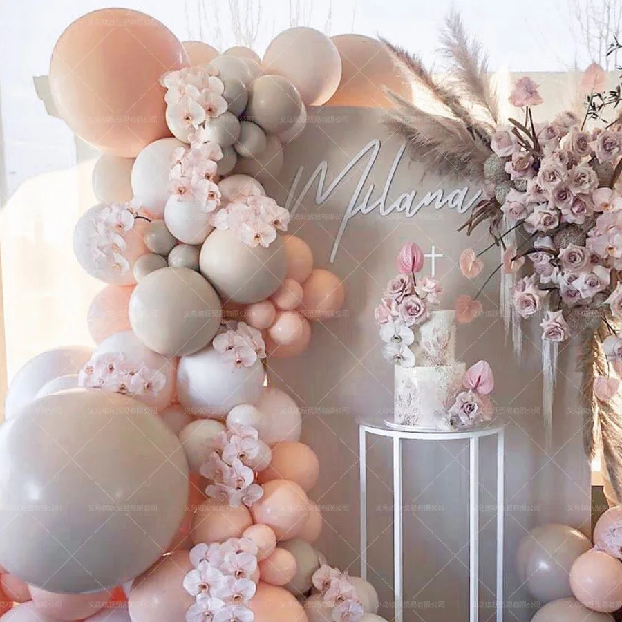 

Morandi Color Balloon Chain Set Birthday Party Wedding New Year Decoration Supplies Macaron Ballon Combination