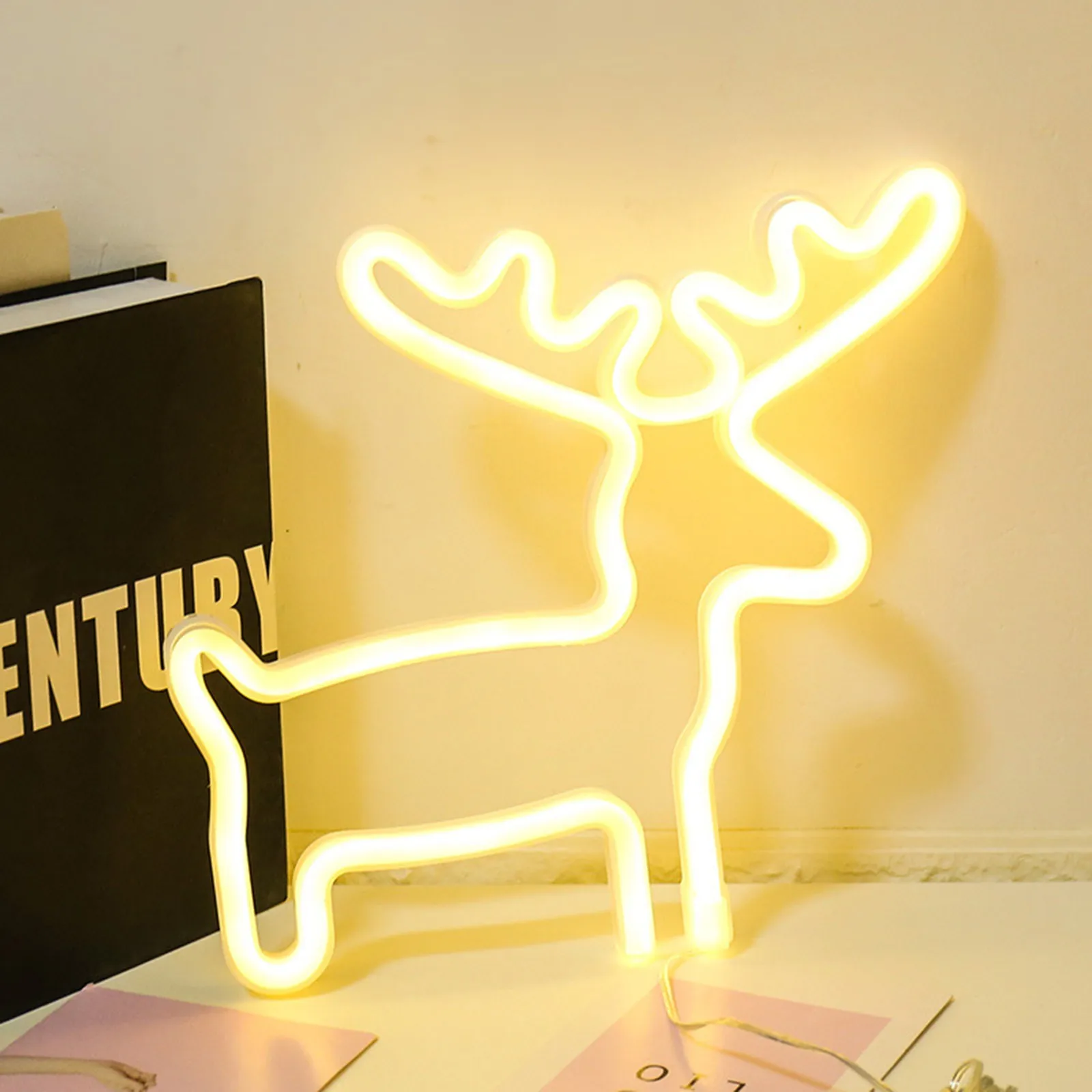 

LED Home Neon Lightning Shaped Sign Neon Fulmination Light USB Decorative Light Wall Decor for Kids Baby Room Wedding Party