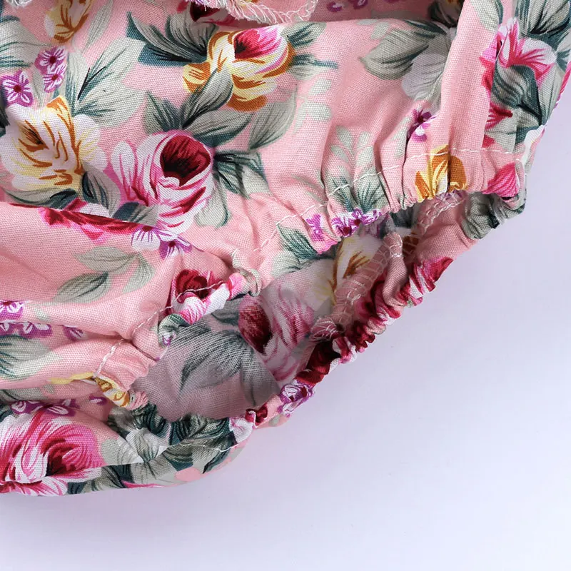 Шорты для девочек с цветочным принтом и оборками 100% хлопок летняя одежда