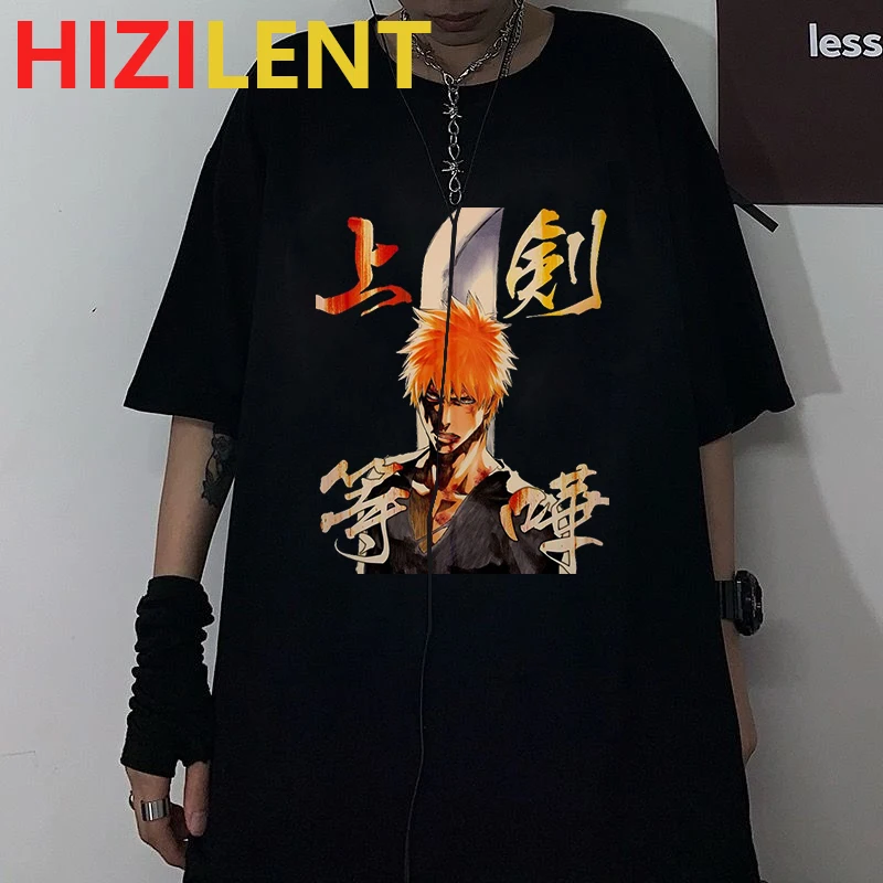Забавная аниме футболка отбеливатель Ichigo мужская повседневная манга унисекс