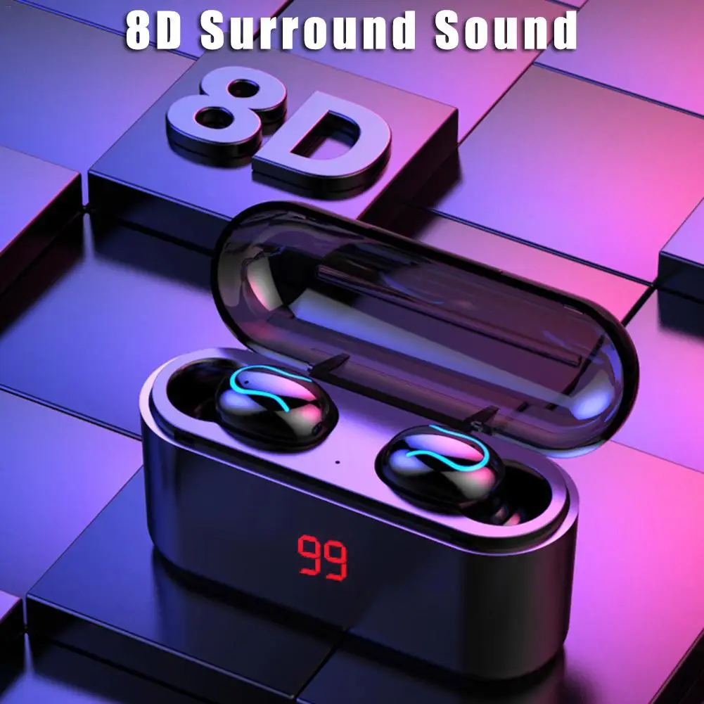 True Bluetooth 5 0 наушники HBQ наушники-вкладыши TWS с Беспроводной Headphons спортивные Handsfree 8D