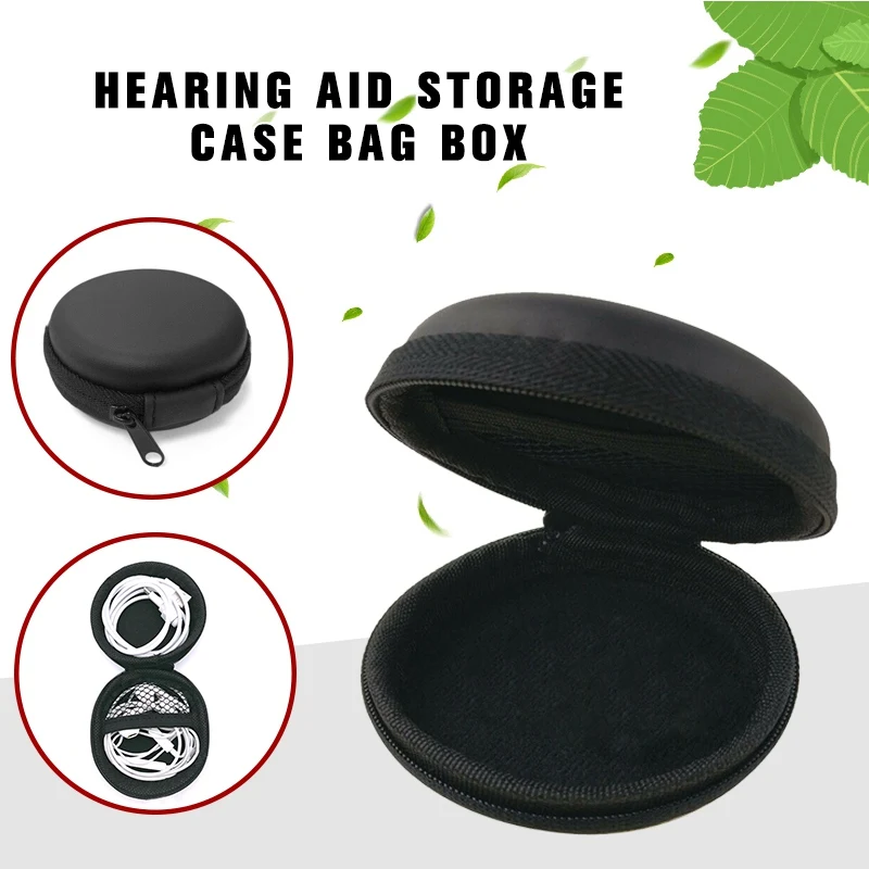 

EVA Hearing Aid Storage Case Bag Box Invisible Zipper for Hearing Aids Earbuds Carrying Box Holder BTE ITE