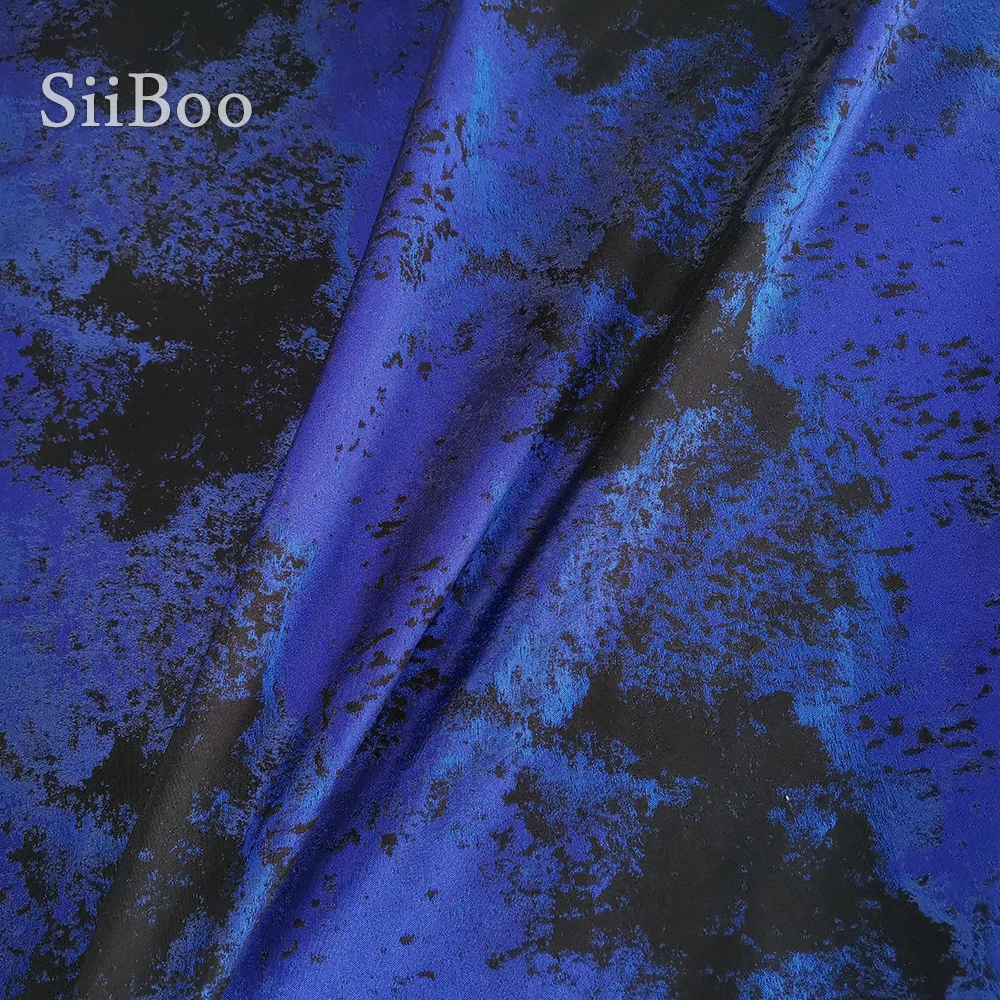 Жаккардовая шерстяная ткань в американском стиле голубое красное звездное небо