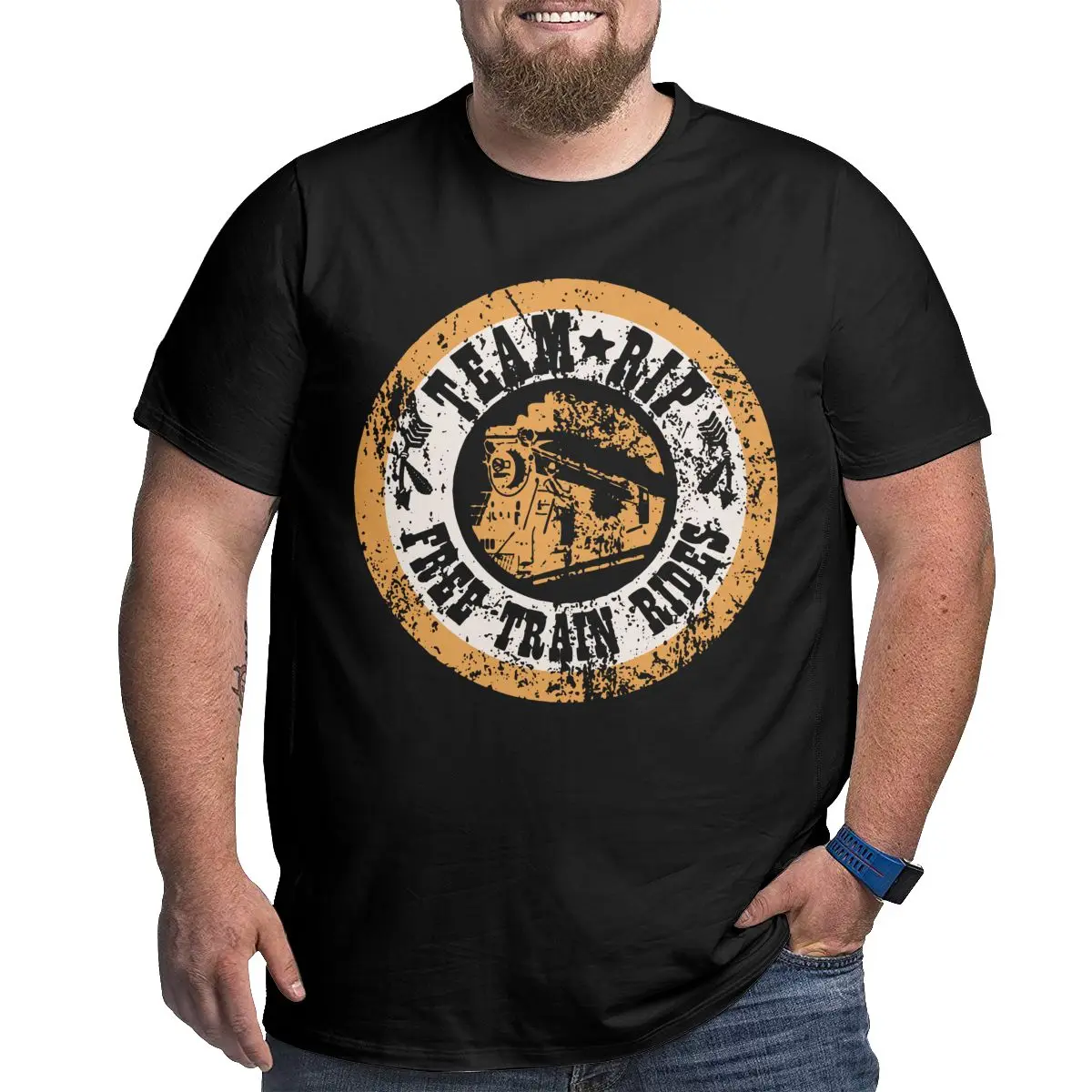 Team Rip Yellowstone T Shirts for Men Cotton T-Shirts Tv Series Dutton Cowboy Big Tall Tee Shirt Short Sleeve Tops Large 5XL 6XL