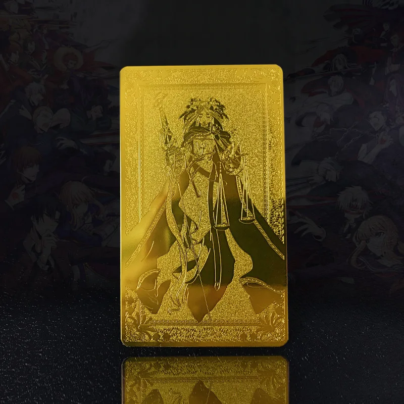 

Anime Fate / Grand Order saber Metal Collection card Model FGO Cartoon toys cards Gift for Fans