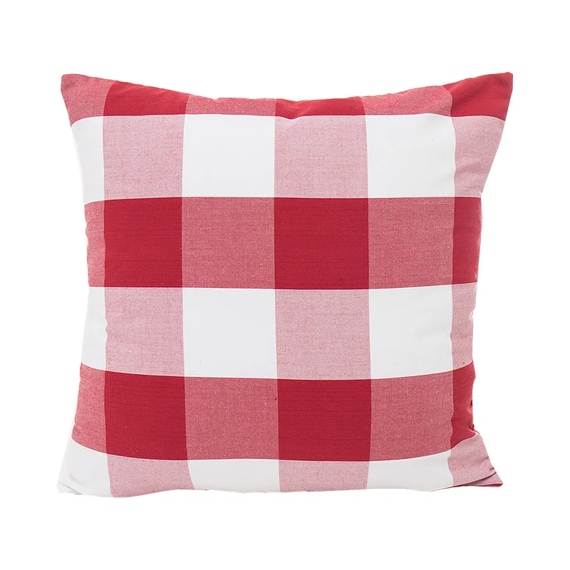 

home use red plaid striped pattern seat cushion covers 45*45cm without inner cotton polyester square lattice pillow covers X74